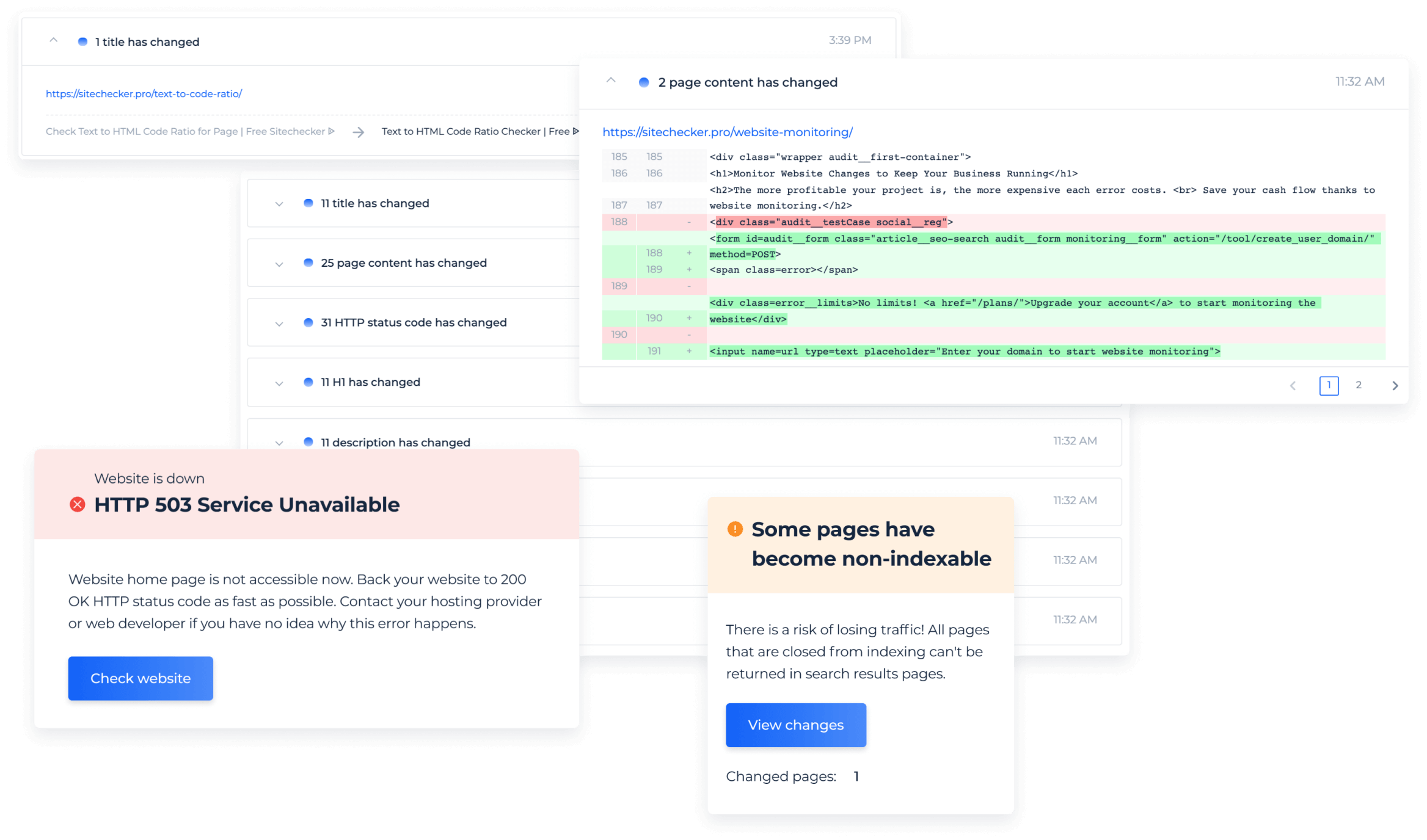 Content monitor and other website monitoring services with push notifications for the loyal price in one place. 