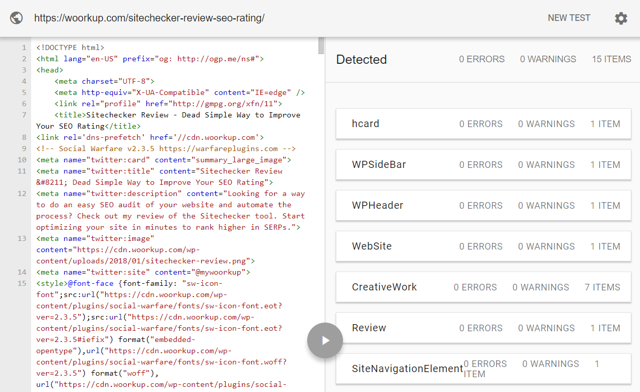 Google data structured tool