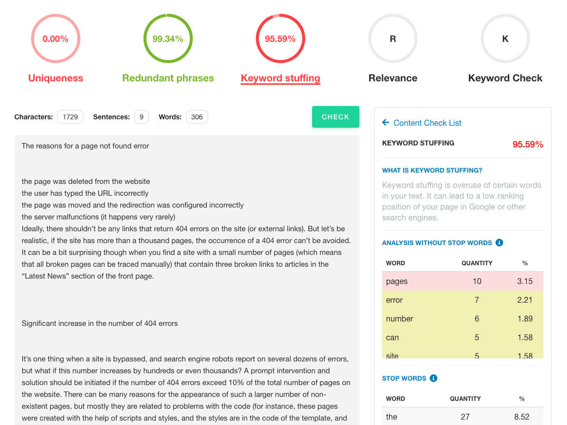 content seo checker