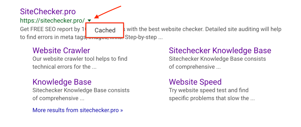 google cache web pagina