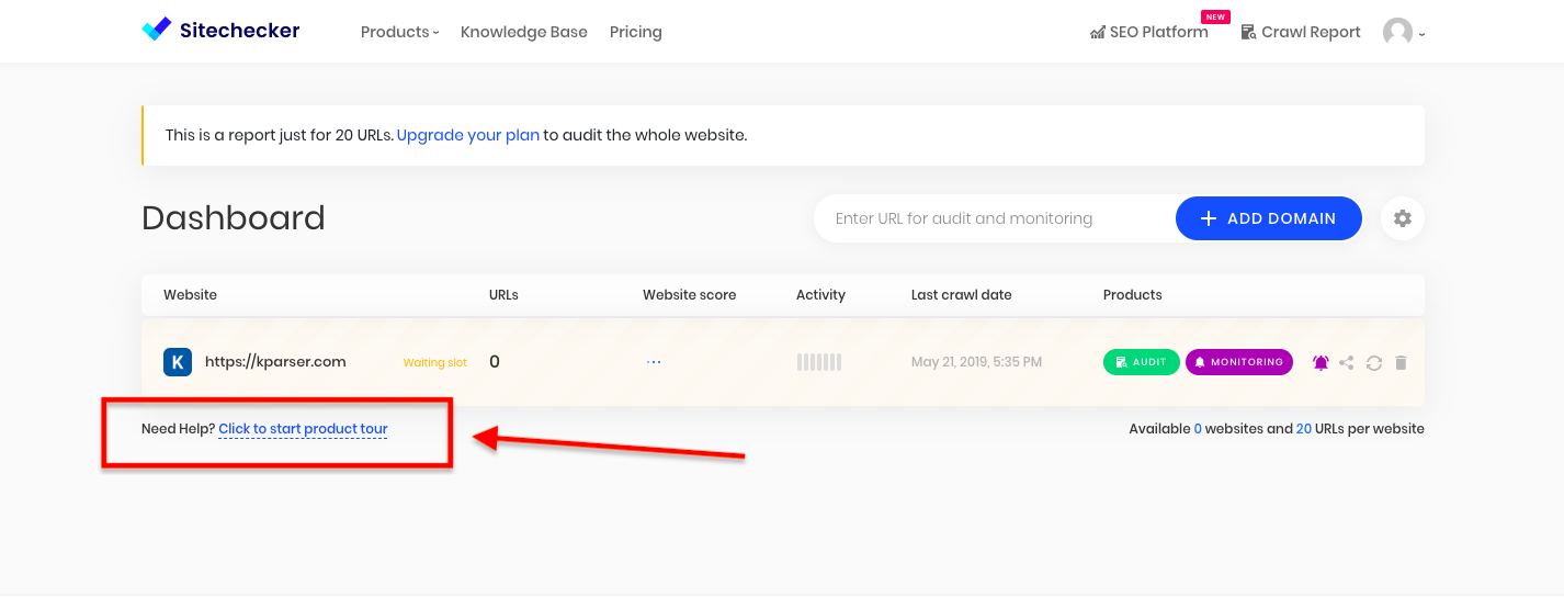 如何使用Sitechecker1抓取网站