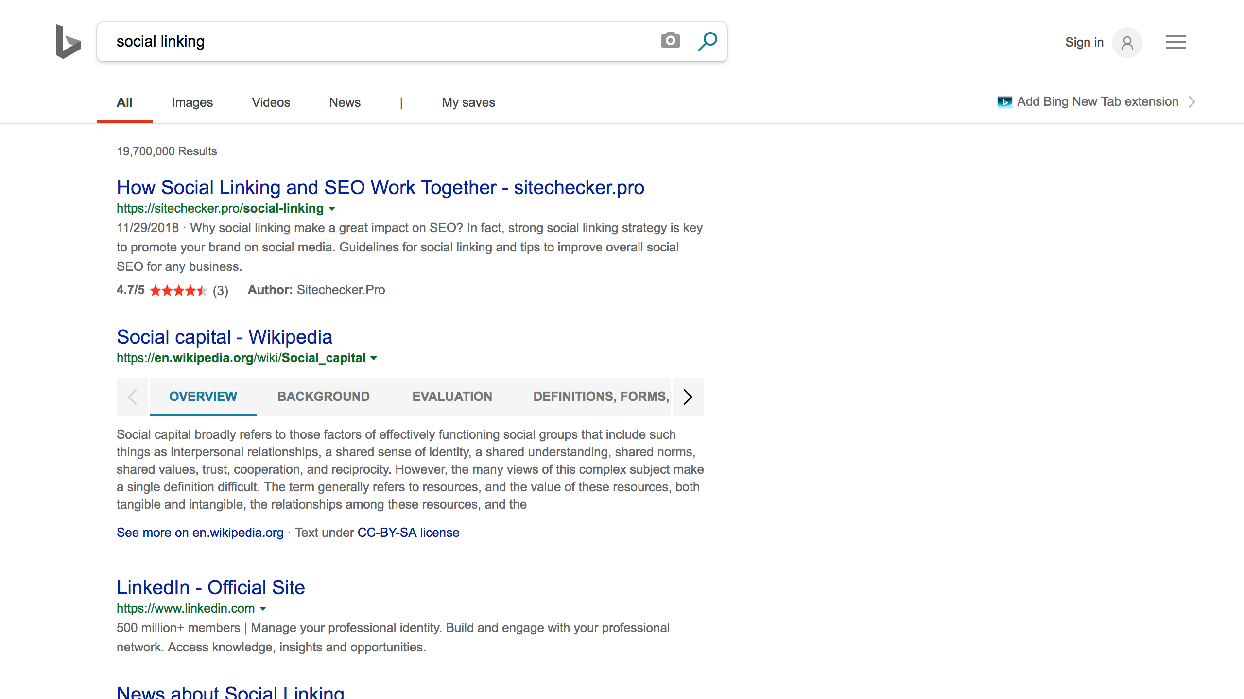 bing search engine