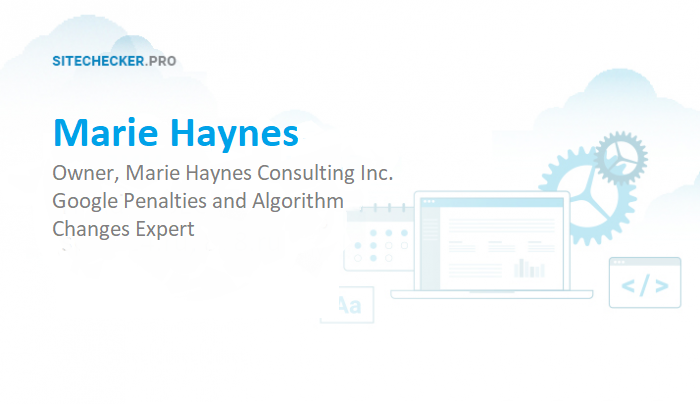 Interview with  SEO expert, Owner, Marie Haynes Consulting Inc.