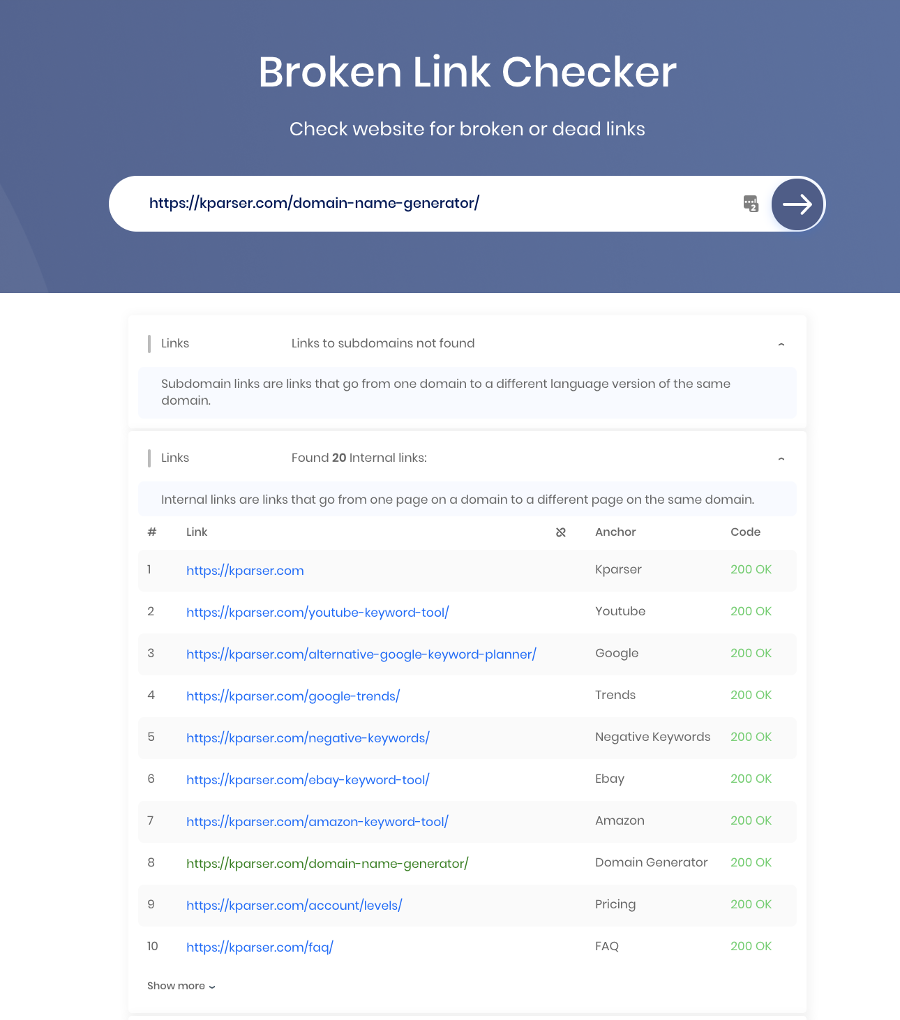Sitechecker backlink software