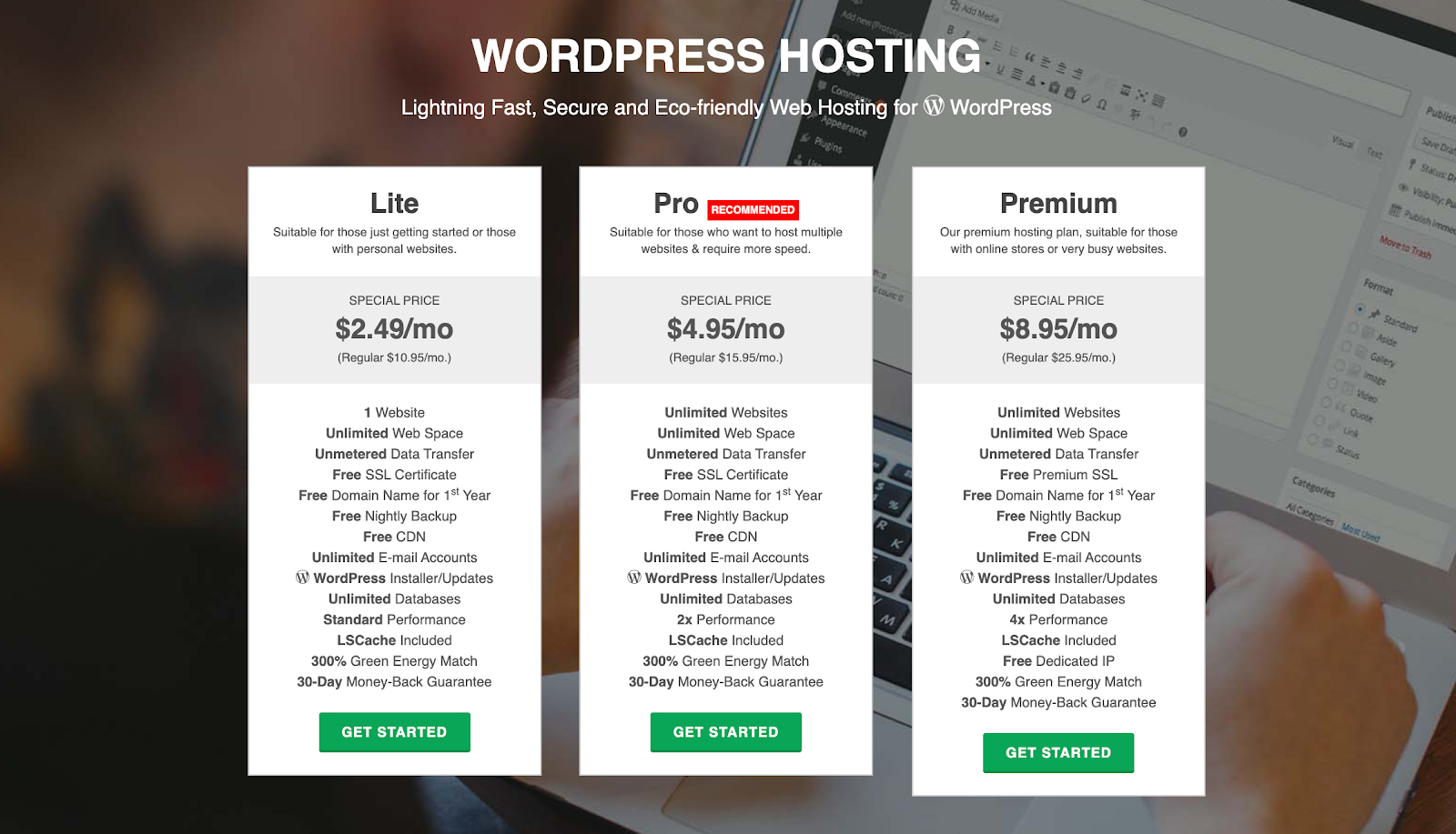 GreenGeeks WordPress Hosting