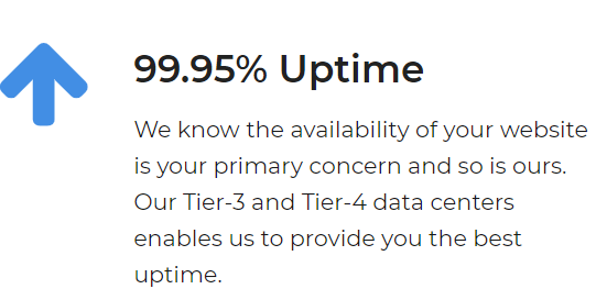 MilesWeb uptime guarantees