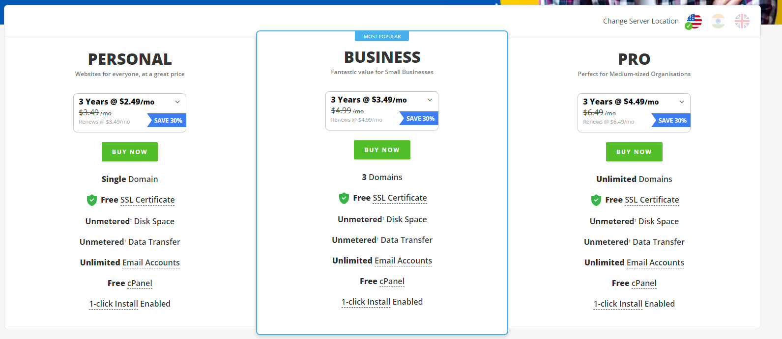 Resellerclub Shared Hosting