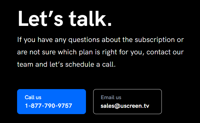 Uscreen Support Service