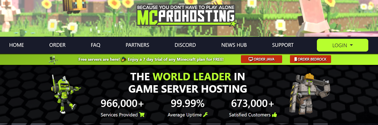 MCProhosting – Leader In-Game Server Hosting