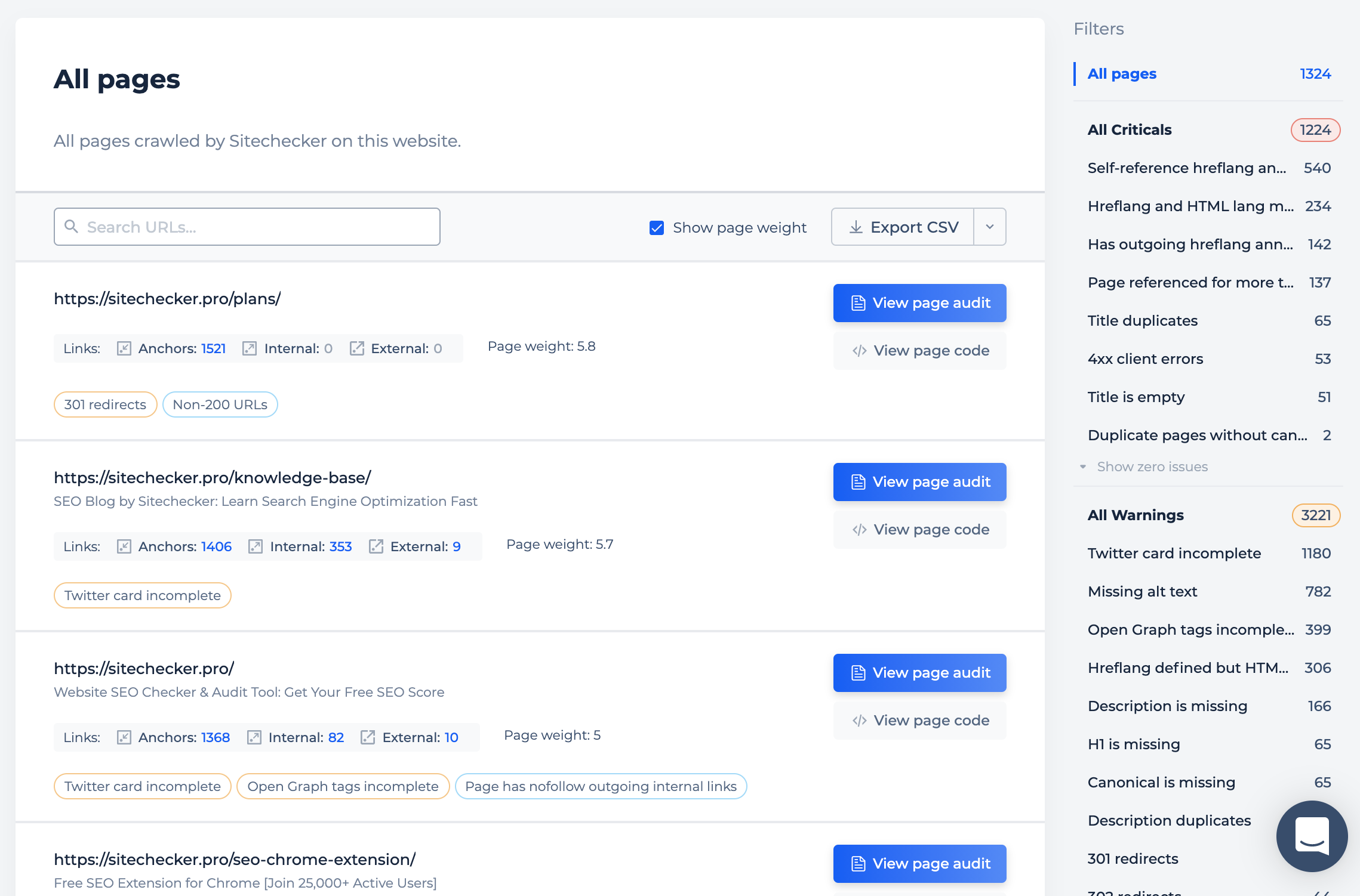 seo site audit internal links structure