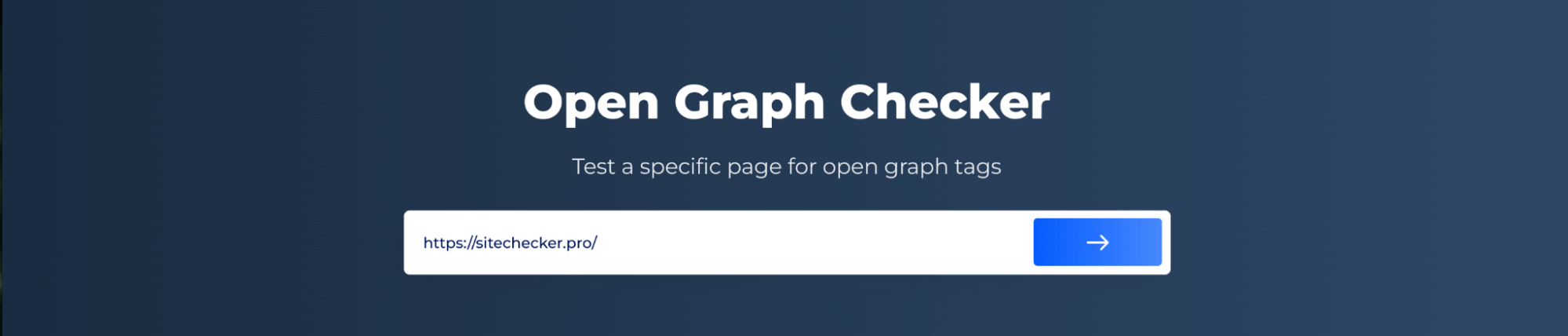 enter URL to get information about the OG of the site
