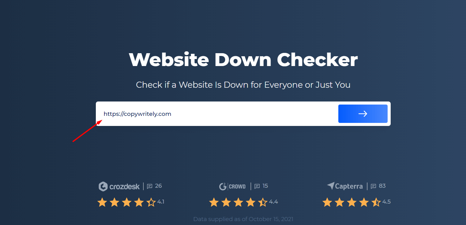 サイトがダウンしていることを確認するオンラインウェブサイトチェッカーツール