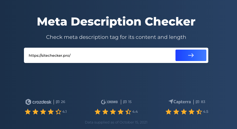 meta description tag length checker per le pagine dei risultati dei motori di ricerca