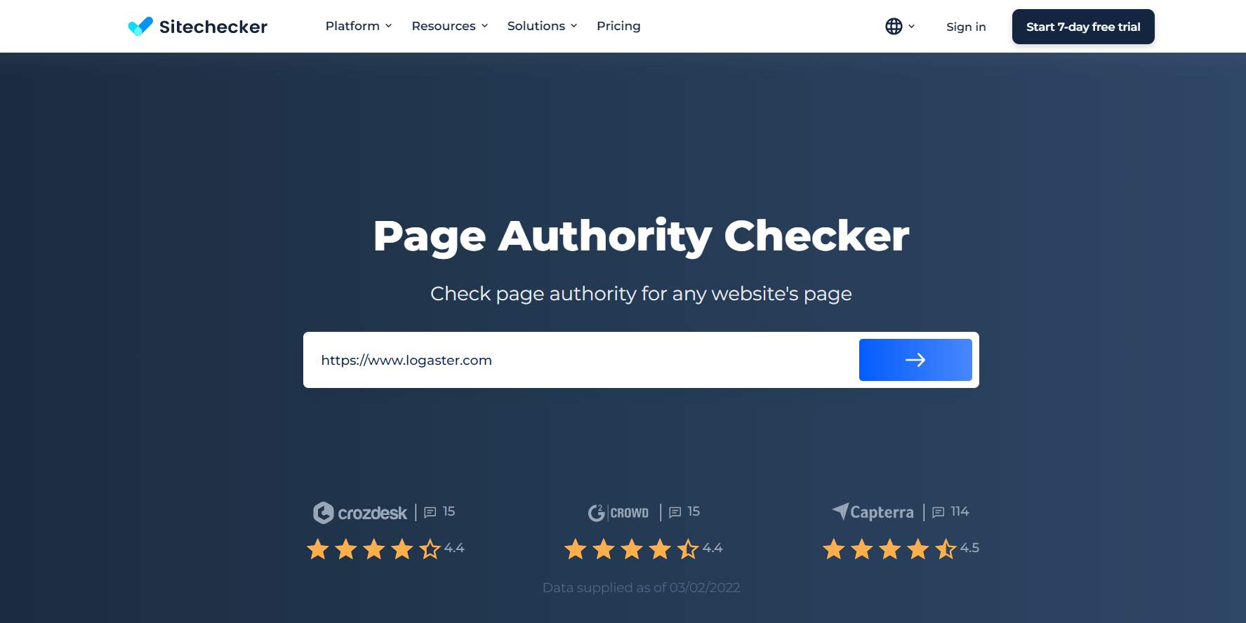 Page Authority checker test