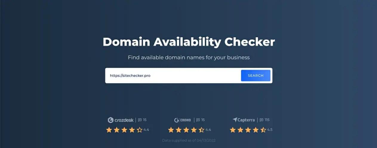 Website availability checker - find website name for domain registration in online store