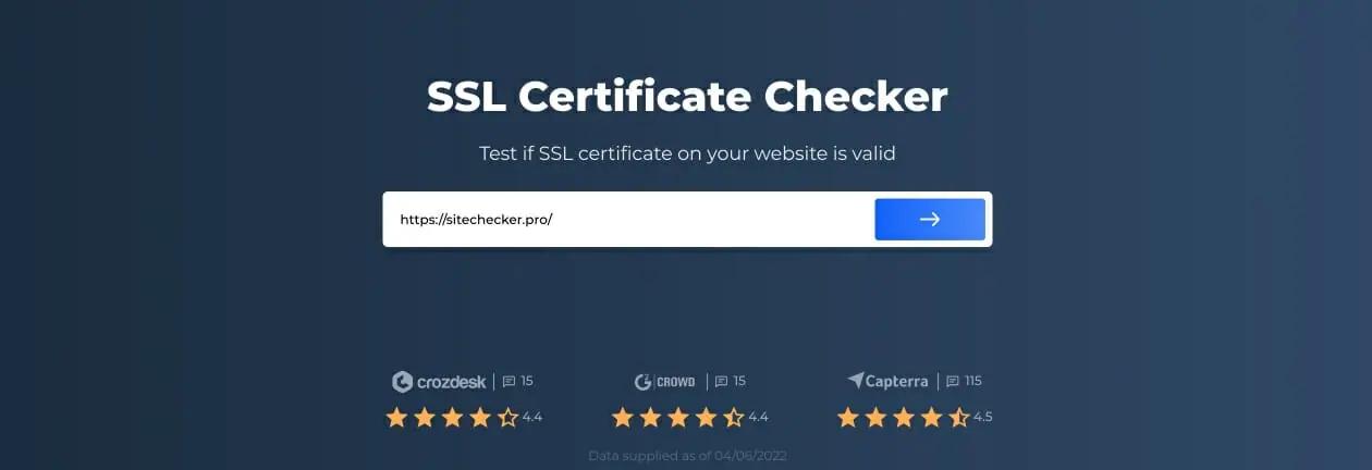 SSL Certificate Checker enter URL