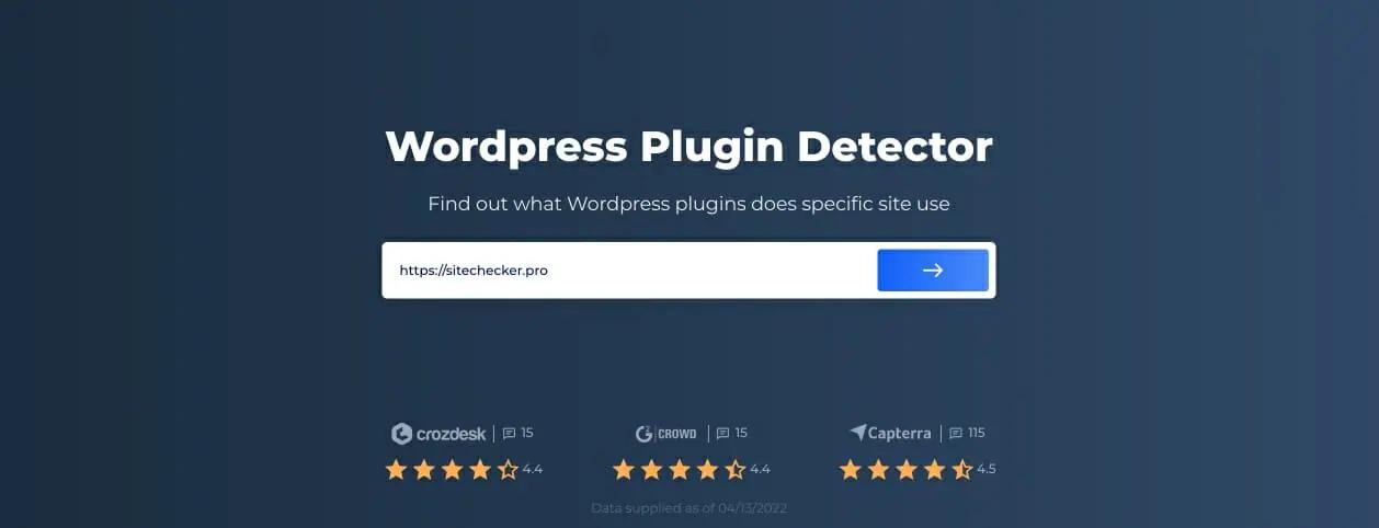Sitechecker's WordPress Plugin Checker - détecte les thèmes wordpress sur les sites web wordpress