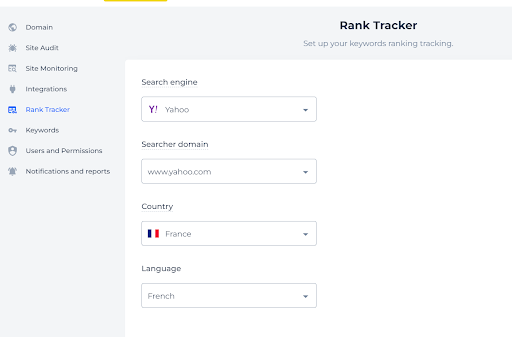 Specific ranking parameters to adjust the check