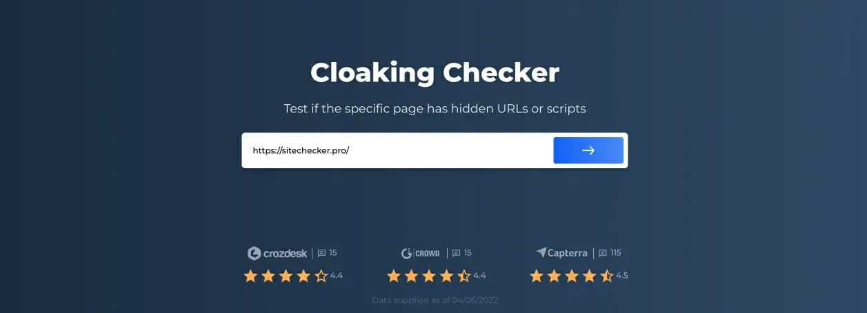 Cloaking Checker first step