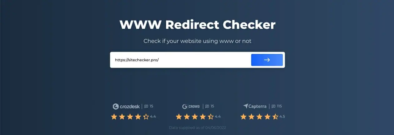 WWW And Non WWW Checker: Tool To Check The Redirect To Preferred ...