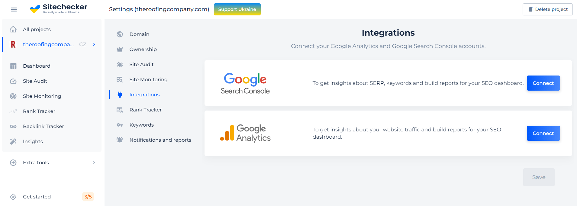Sitechecket integration with Google Analytics