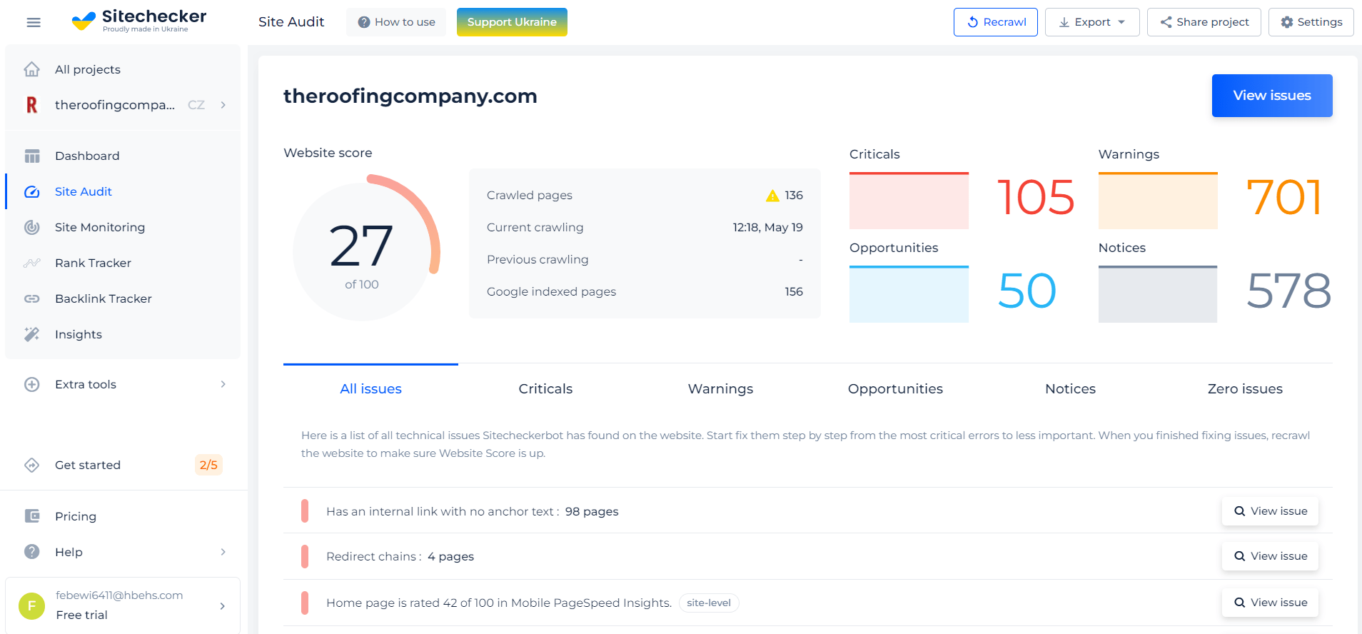 Sitechecker website audit