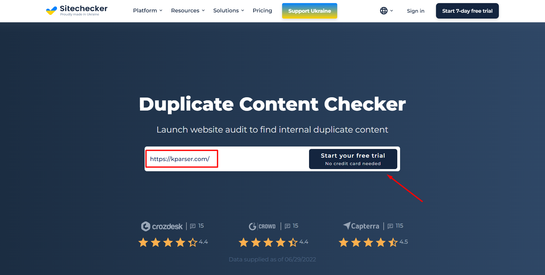 duplicate content checker add domain