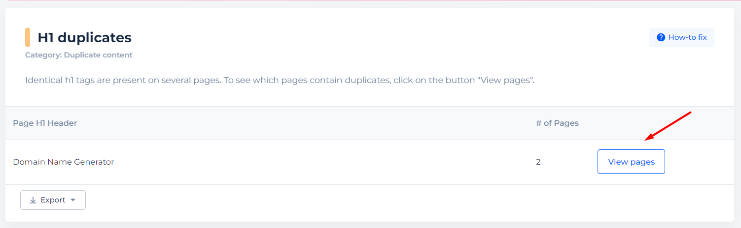 duplicate content checker h1 duplicates