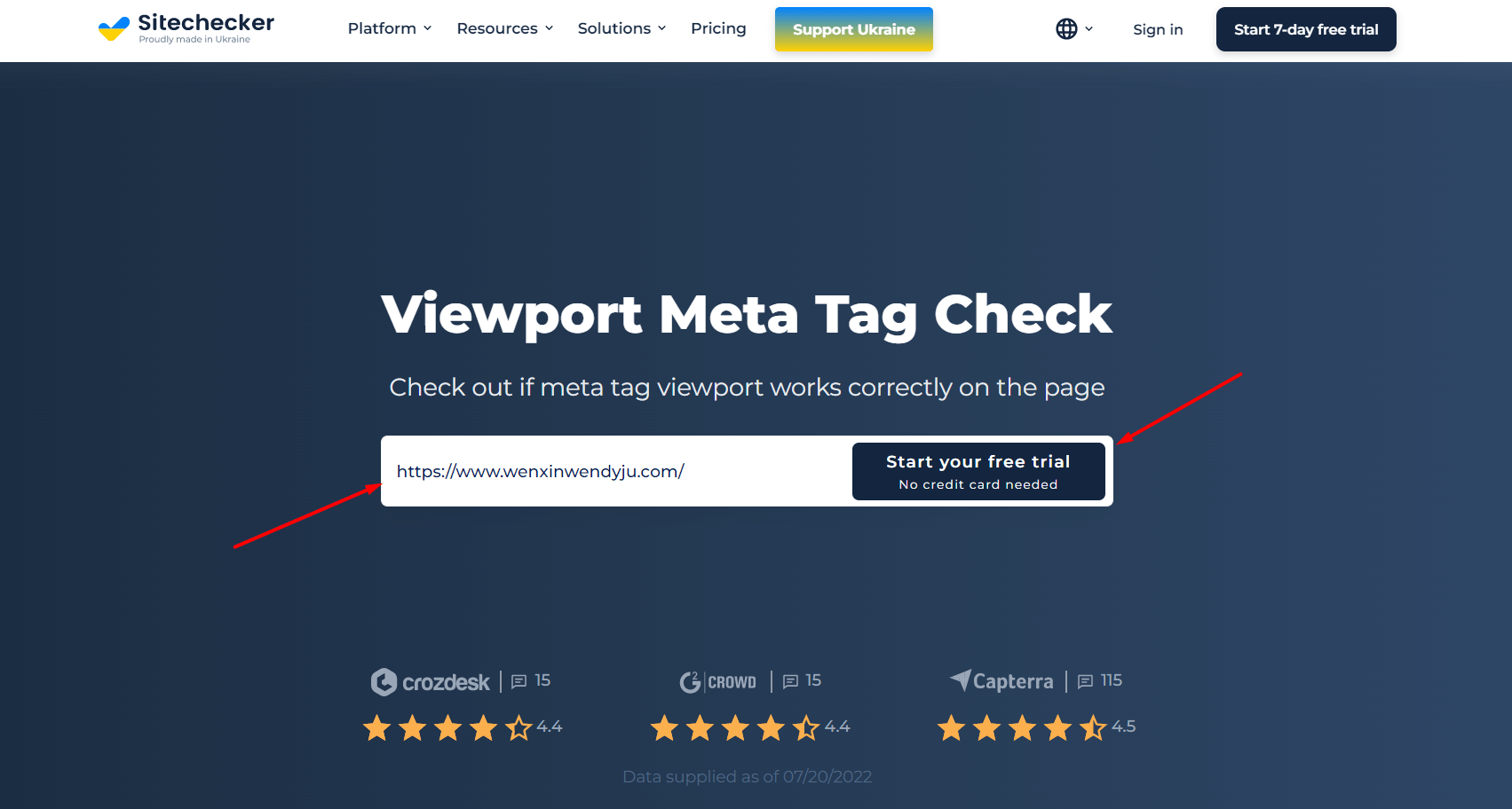 Meta Name Viewport Test - check meta tag viewport of web pages