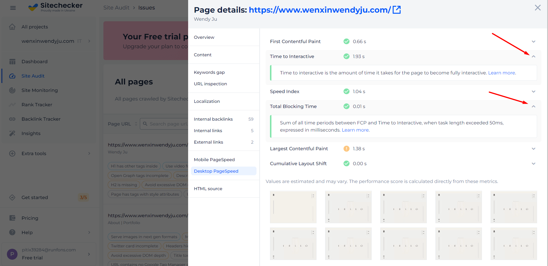 speed test checker - how to fix recommendations