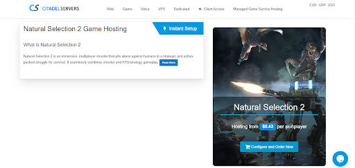 Citadel Servers dedicated server for Natural Selection 2 game