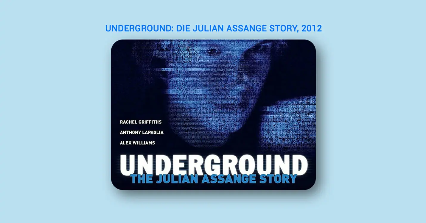 Promotional poster of the Underground: The Julian Assange Story