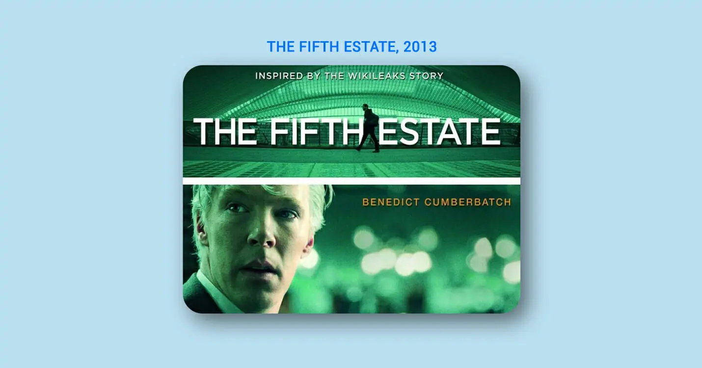 Benedict Cumberbatch in the role of Julian Assange in The Fifth Estate