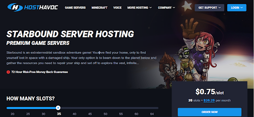 Host Havoc dedicated server for Starbound