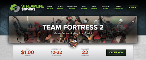Team Fortress 2 server hosting with Streamline servers