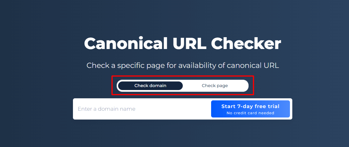 Canonical checker URL VS domain