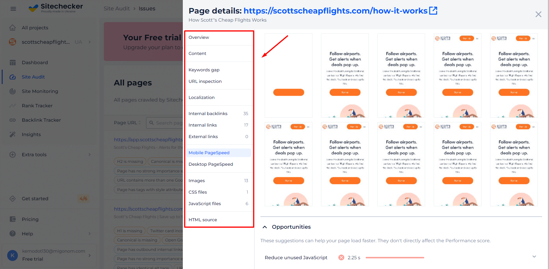 Mobile friendly checker - domain test feature