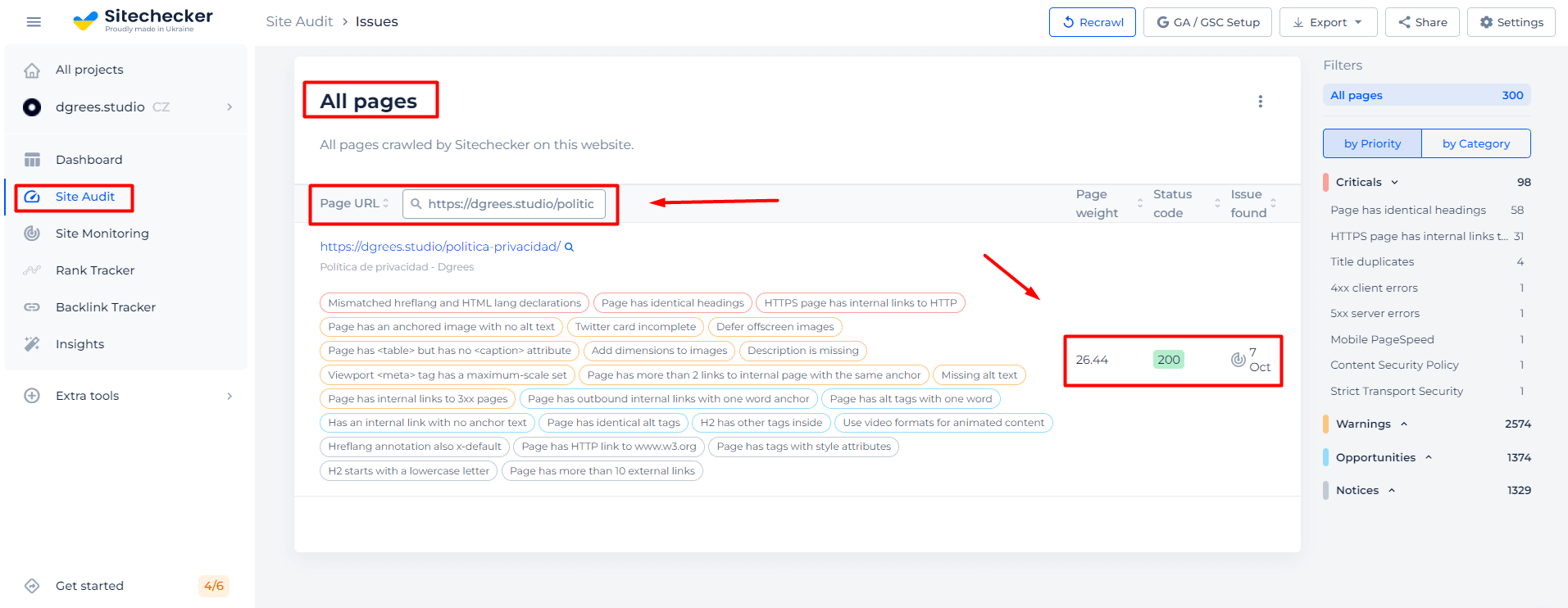 title checker - all pages search features
