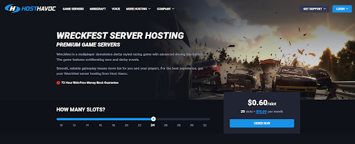 Wreckfest server hosting via Host Havoc