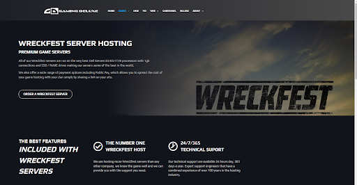Wreckfest server hosting via GamingDeluxe