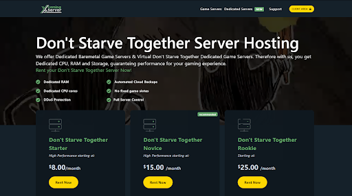 Don't Starve Together server hosting via XgamingServer