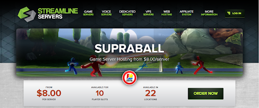 Supraball server rental via Streamline servers