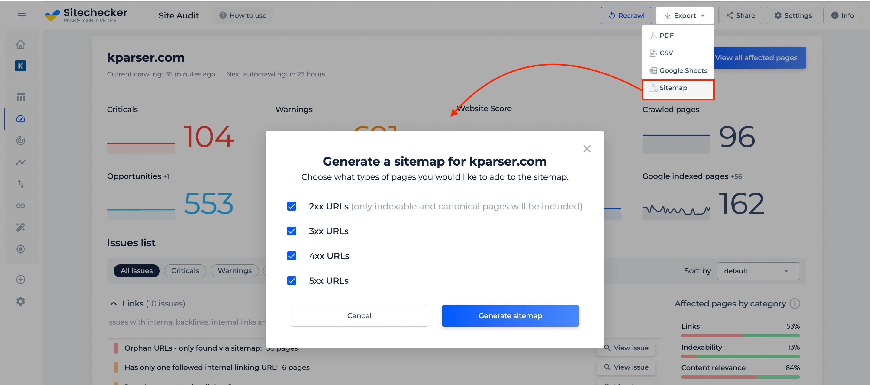 sitemap generator