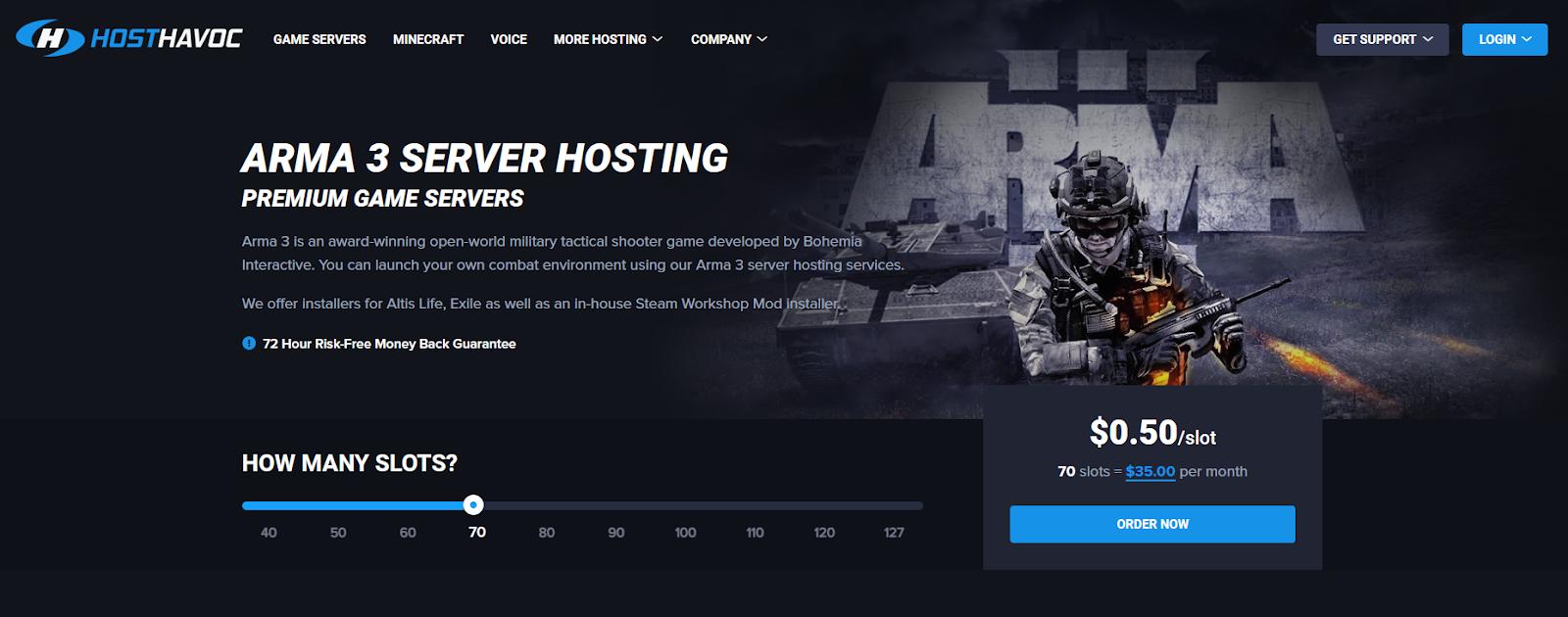 ArmaHosts - Stay warm this winter, play Arma! All servers