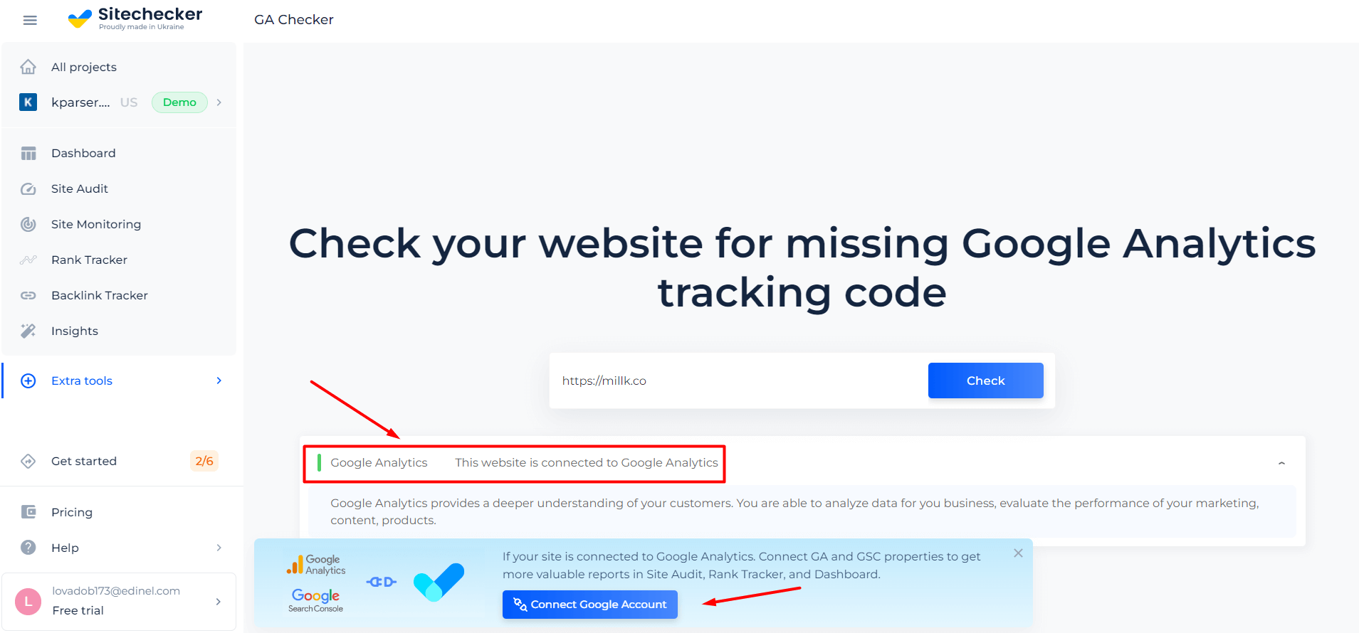 GA checker result analyzing