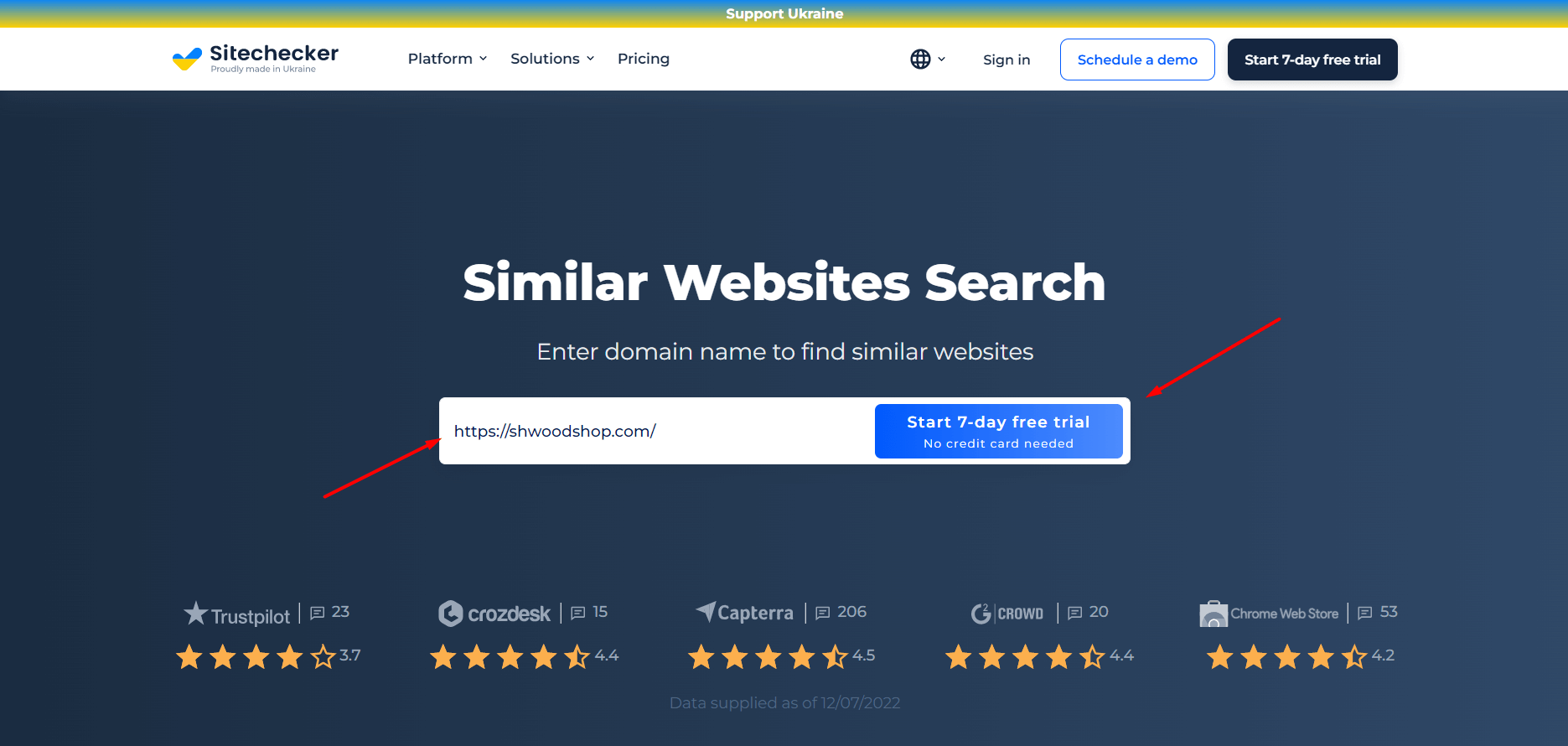 Sitechecker’s similar website finder
