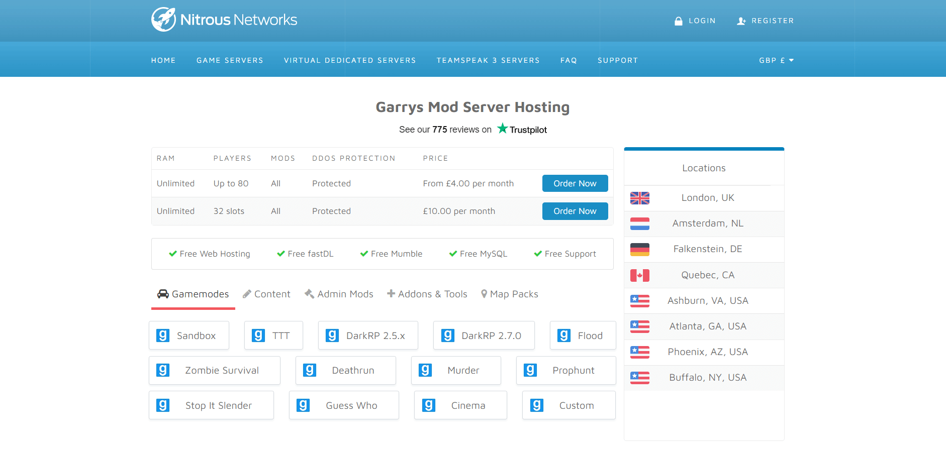 Nitrous Networks dedicated Garry’s Mod server