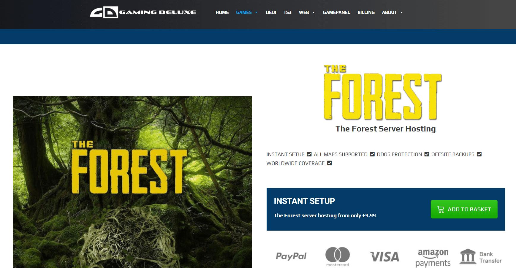 Hosting a dedicated The Forest server via Gamingdeluxe