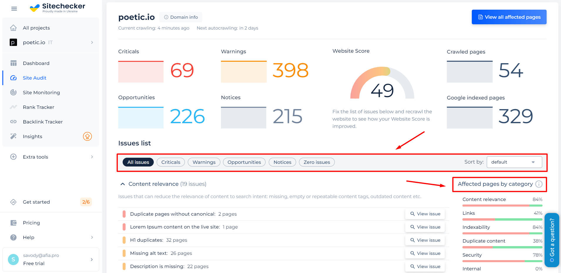 H1 tag tester domain check add features