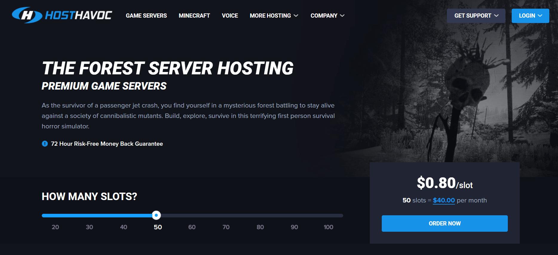 The Forest server rental via Host Havoc